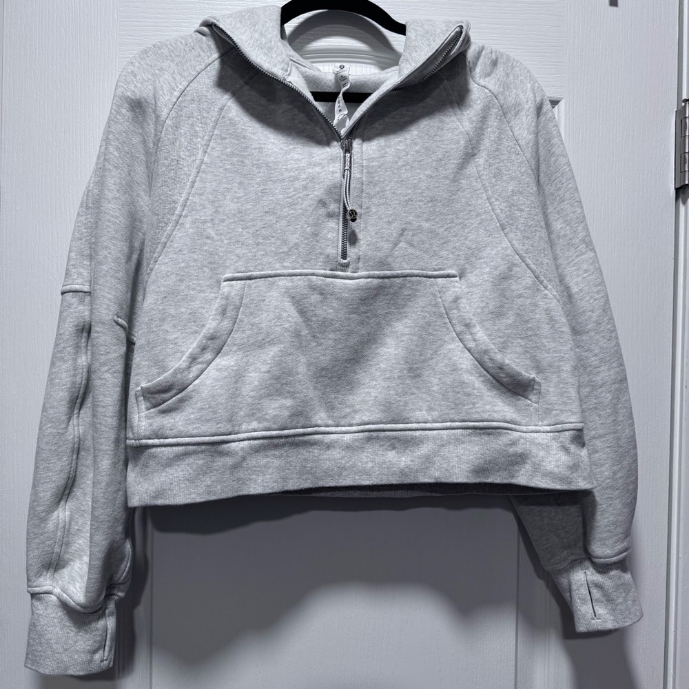 Lululemon Athletica Gray Crop Scuba Hoodie